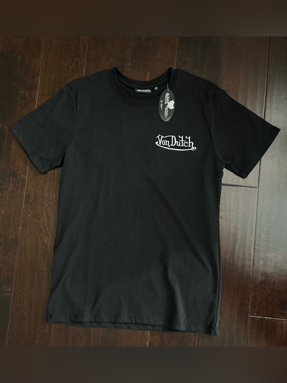 Von Dutch Black Short Sleeve Logo Tee